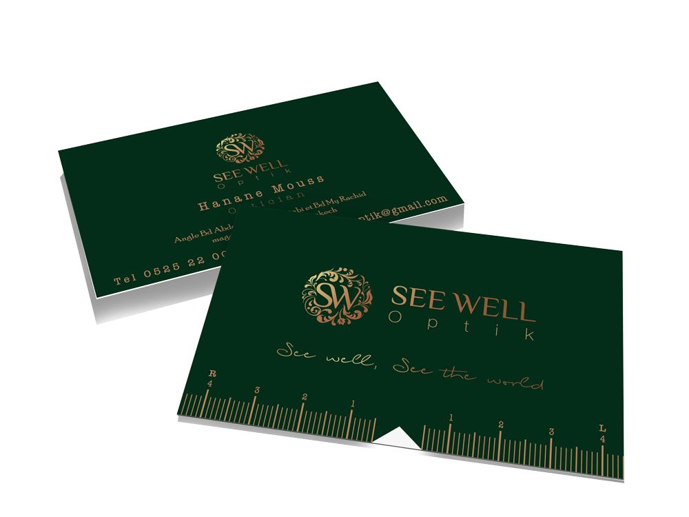 See well OPTIK Carte visite - studio marrakech agency